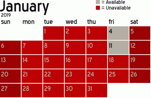 Missionary Dinner Calendar