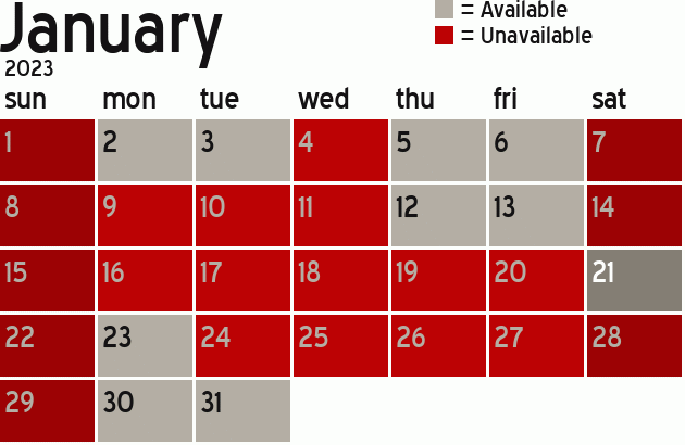 Missionary Dinner Calendar