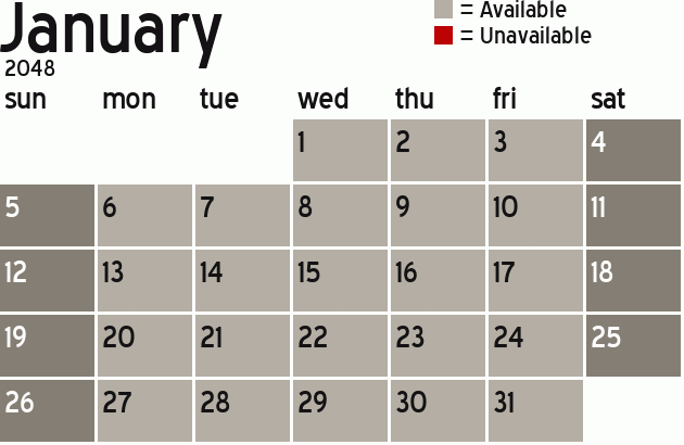 Missionary Dinner Calendar