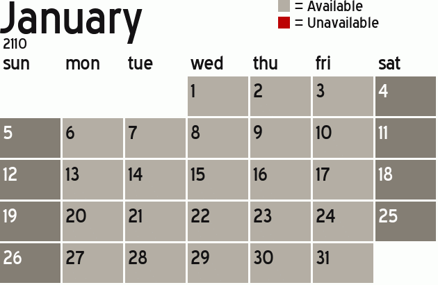 Missionary Dinner Calendar
