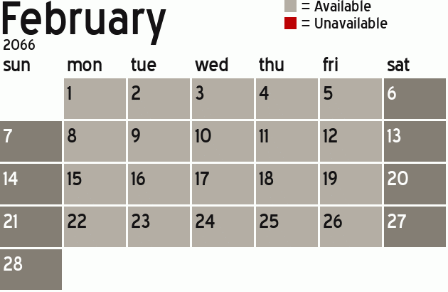 Missionary Dinner Calendar