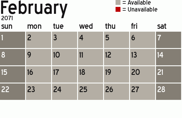 Missionary Dinner Calendar