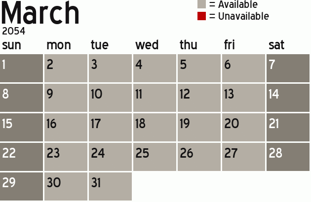 Missionary Dinner Calendar