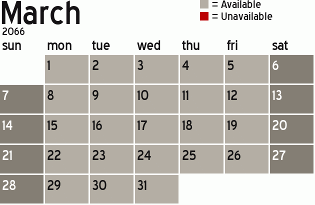 Missionary Dinner Calendar