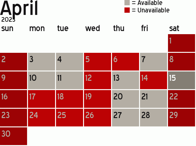Missionary Dinner Calendar