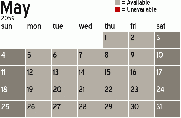 Missionary Dinner Calendar