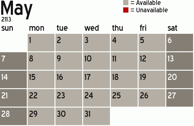 Missionary Dinner Calendar