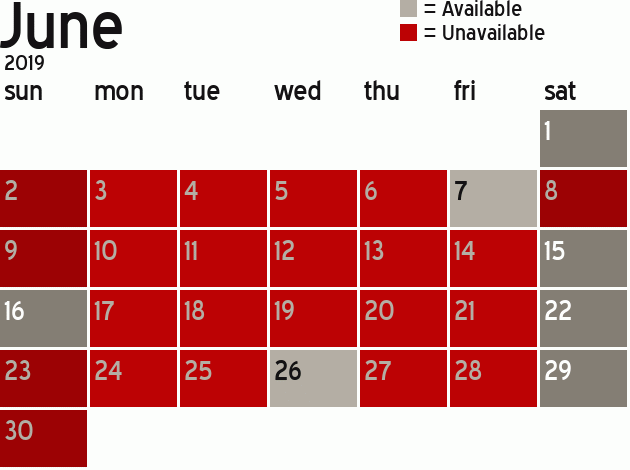 Missionary Dinner Calendar