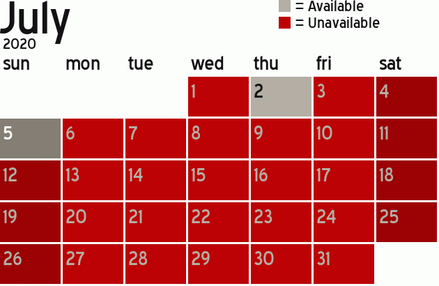 Missionary Dinner Calendar