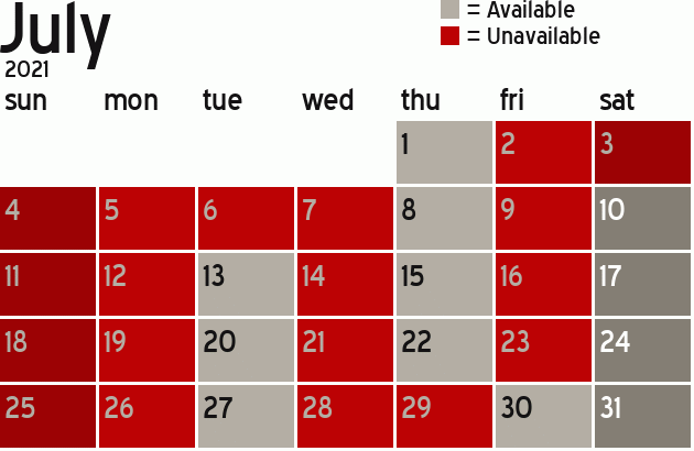Missionary Dinner Calendar