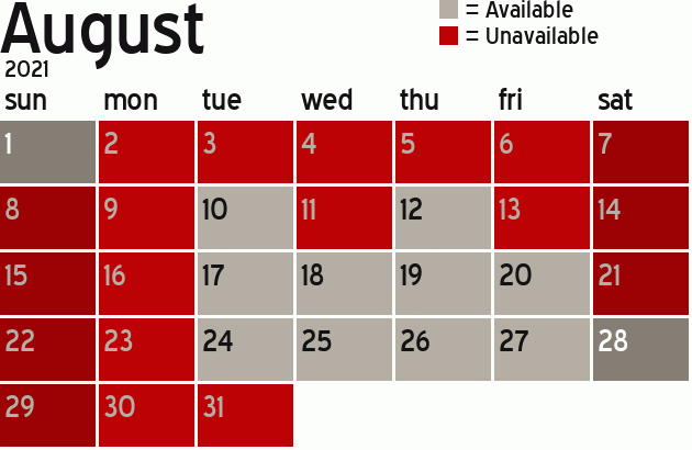 Missionary Dinner Calendar