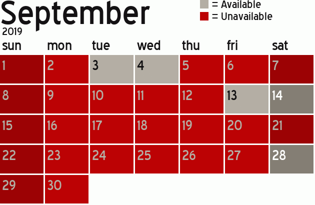 Missionary Dinner Calendar