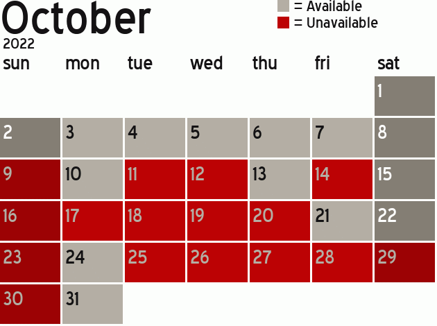 Missionary Dinner Calendar