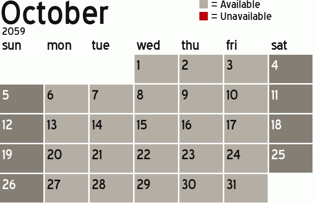 Missionary Dinner Calendar