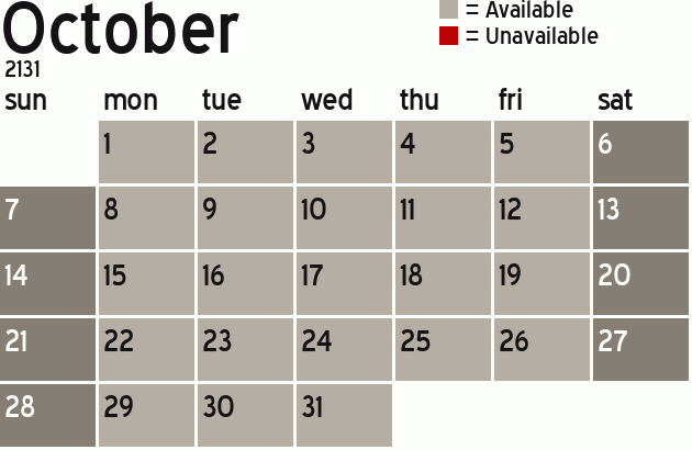 Missionary Dinner Calendar