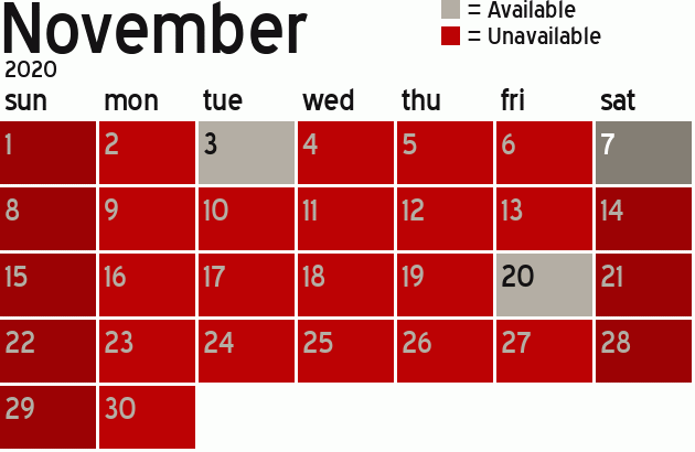 Missionary Dinner Calendar