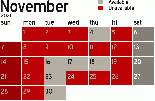 Missionary Dinner Calendar