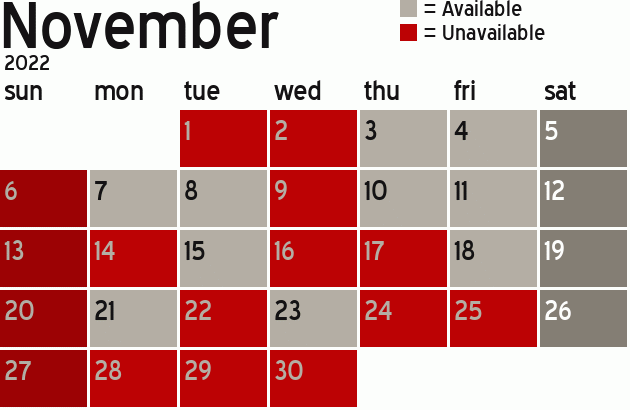 Missionary Dinner Calendar