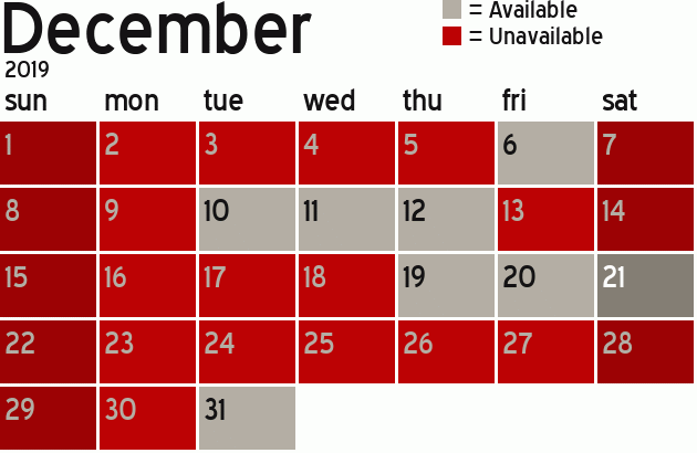 Missionary Dinner Calendar