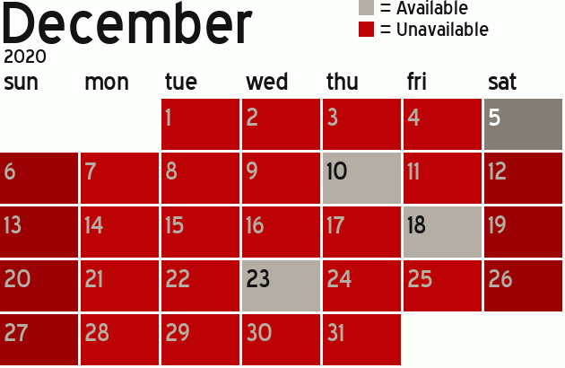 Missionary Dinner Calendar